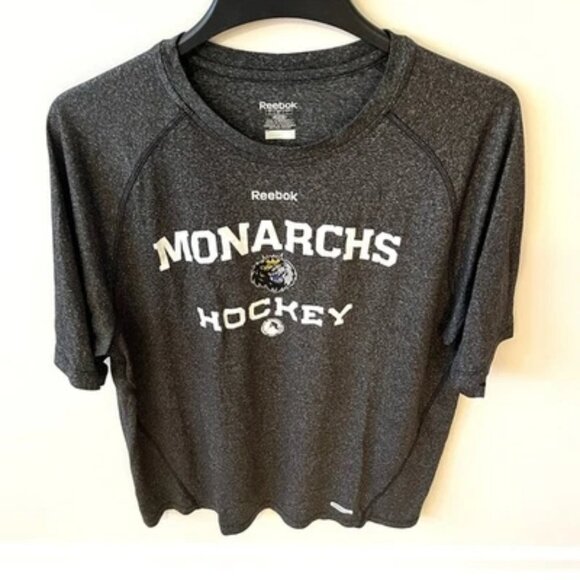 Men's Reebok Monarchs Hockey Speedwick Gray Tee Shirt Size Large - Picture 1 of 3